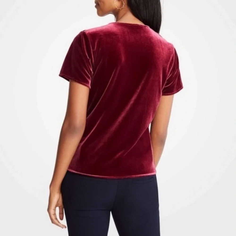 Velvet wrap top - Picture 3 of 4